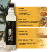 Cold Pressed Coconut Oil | Traditionally extracted | No Refining | Perfect for Modern Lifestyle