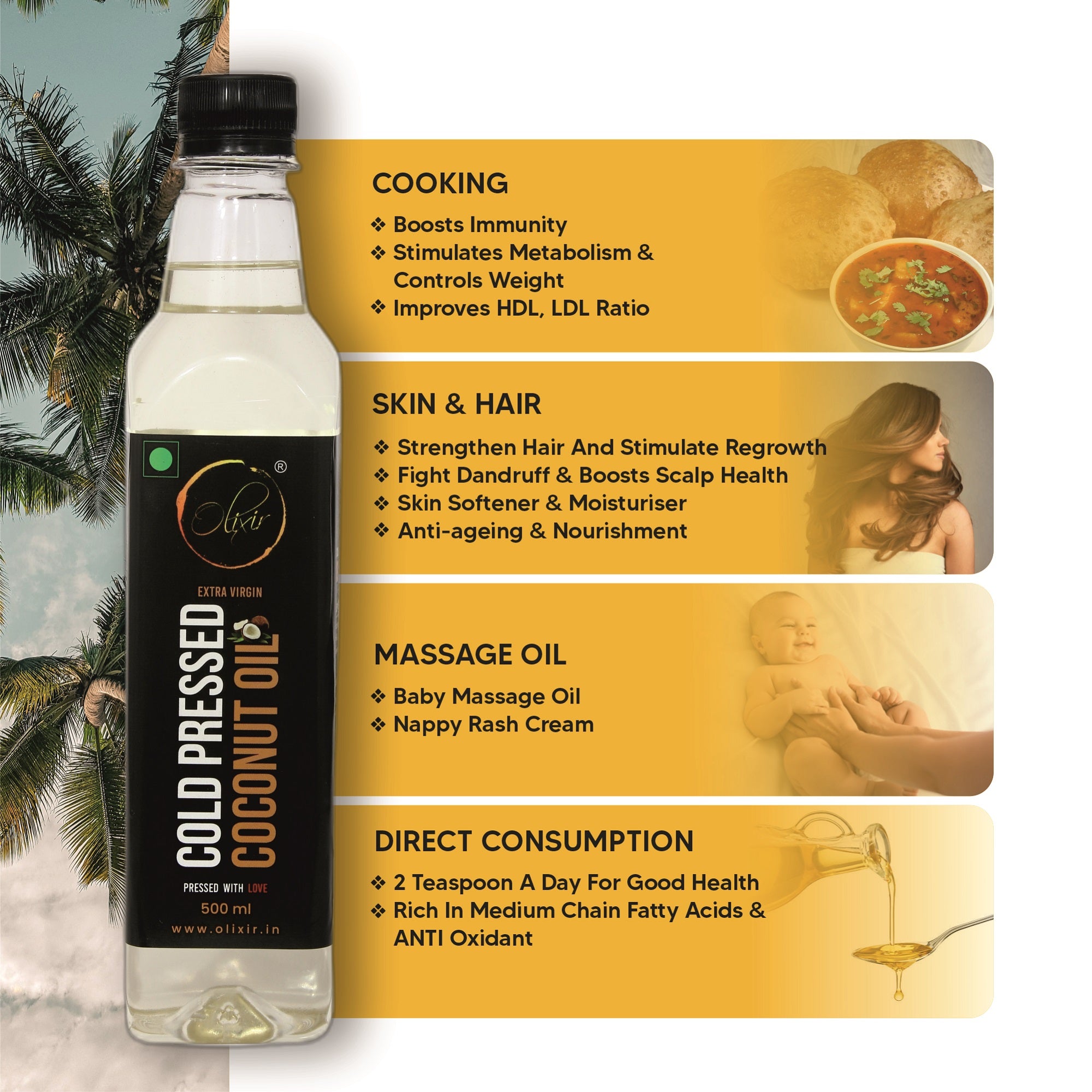 Cold Pressed Coconut Oil | Traditionally extracted | No Refining | Perfect for Modern Lifestyle