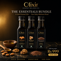 Olixir Essentials Bundle (Almond, Walnut and Flaxseed Cold Pressed Oils)