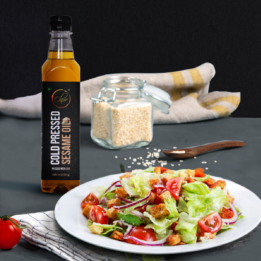 Pure Cold-Pressed Sesame Oil for Mindful Living  Traditionally extracted  No refining  Perfect for modern lifestyle