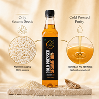 Pure Cold-Pressed Sesame Oil for Mindful Living  Traditionally extracted  No refining  Perfect for modern lifestyle