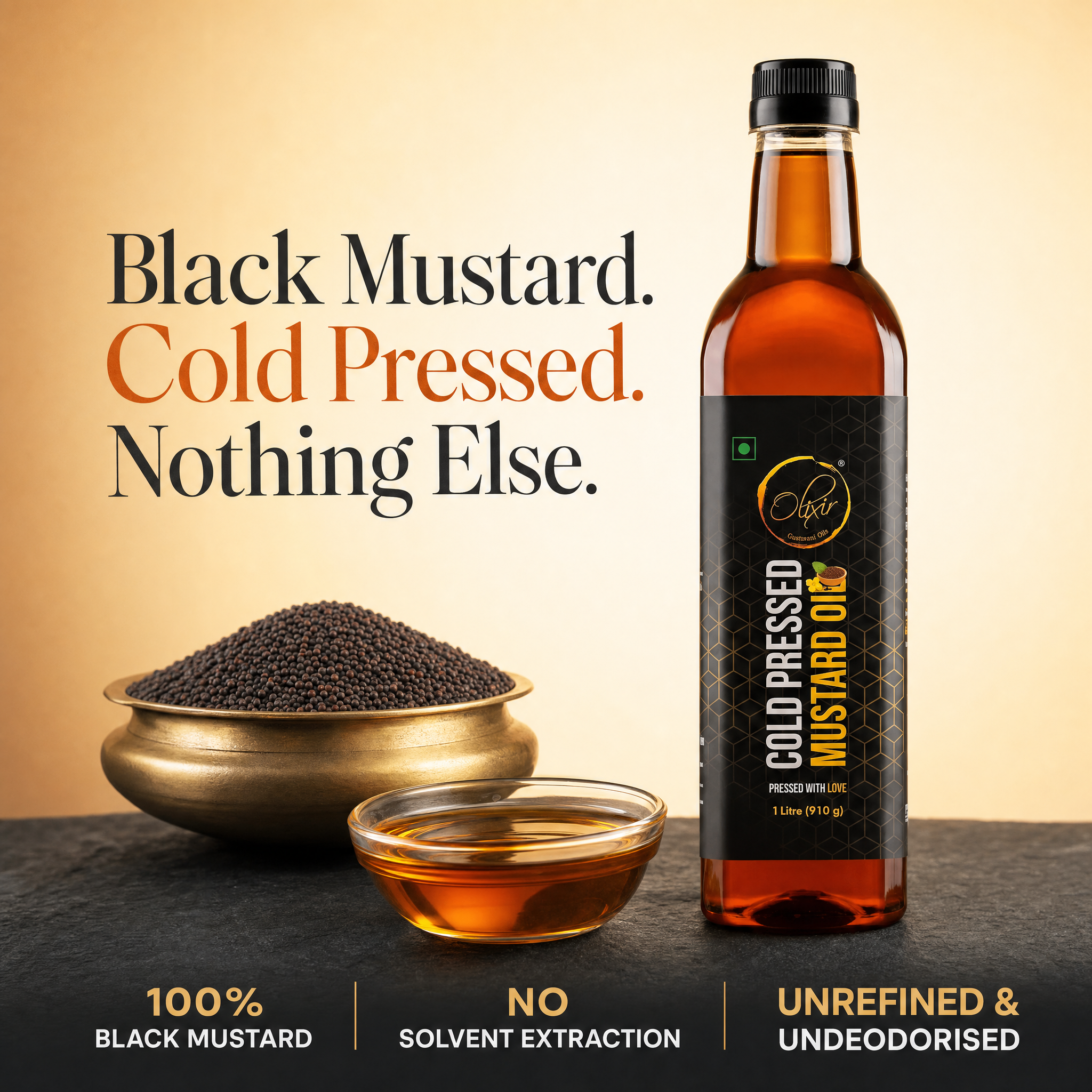 Pure Cold-Pressed Mustard Oil for Mindful Living  Traditionally extracted  No refining  Perfect for modern lifestyle