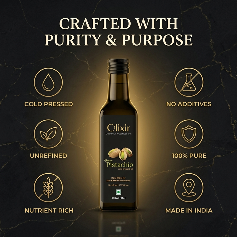 Olixir Complete Wellness Bundle (Almond, Walnut, Flaxseed and Pistachio Cold Pressed Oils)