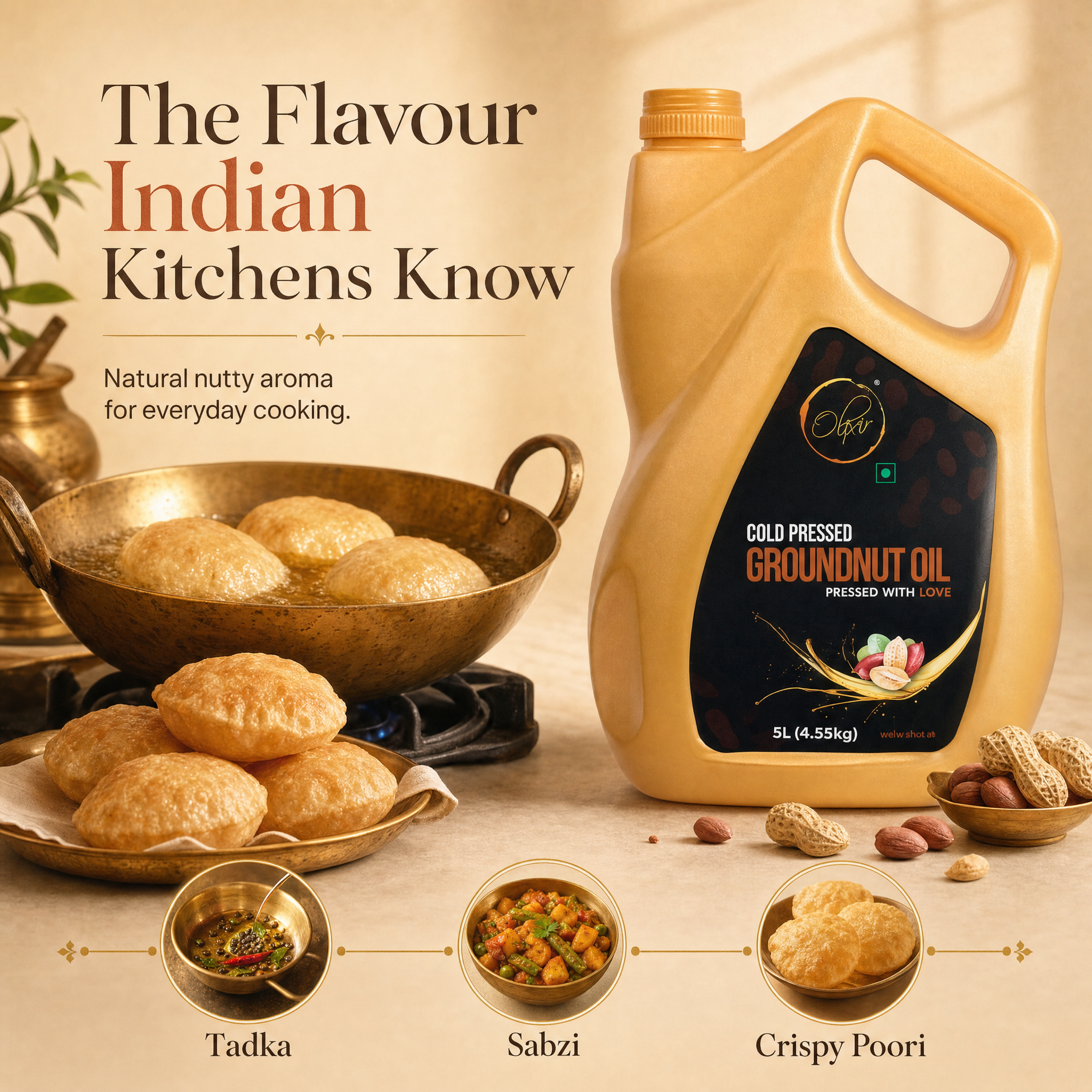 Cold Pressed Groundnut Oil | Traditionally extracted | No Refining | Perfect for Modern Lifestyle