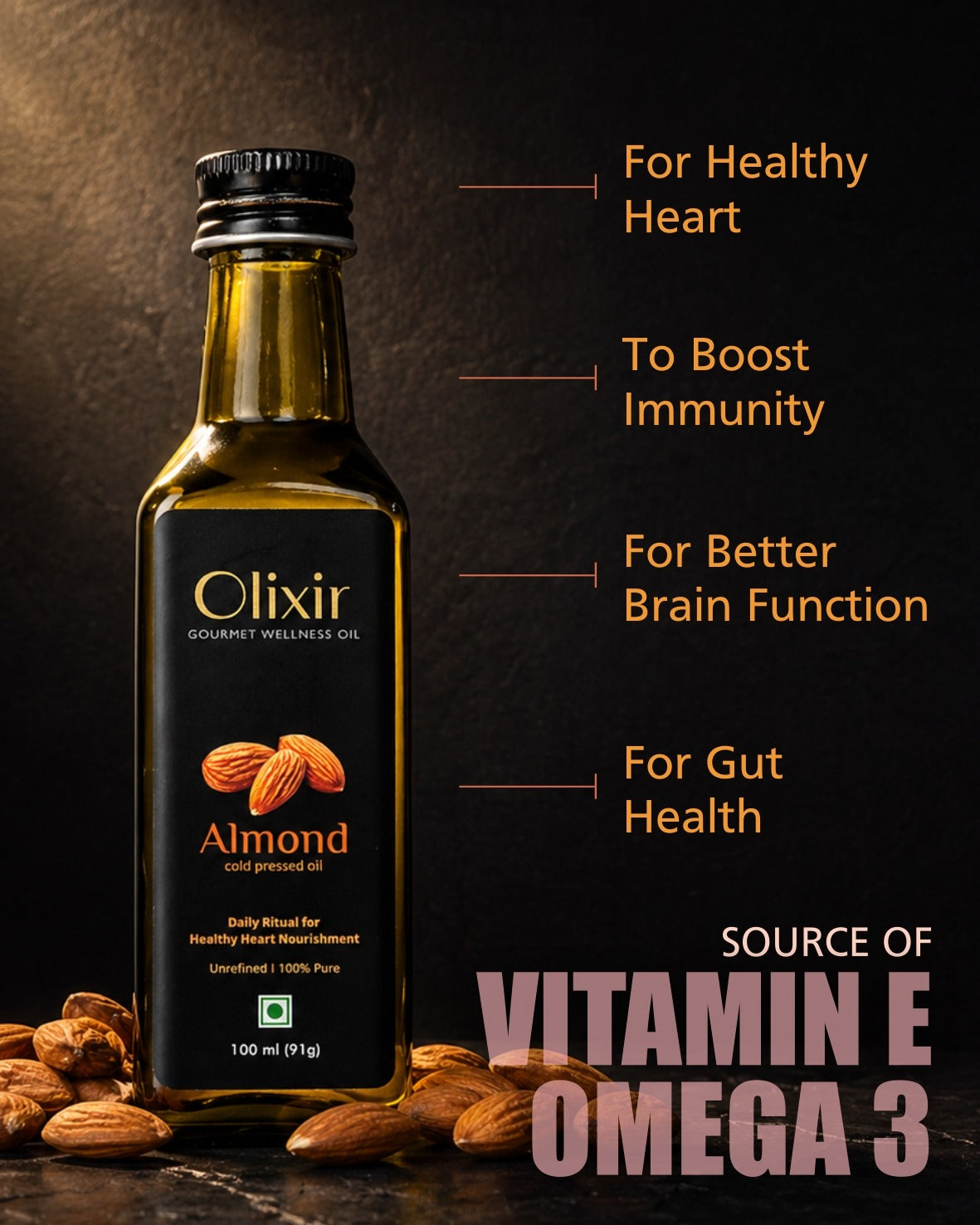 Almond Cold Pressed Oil — 100ml