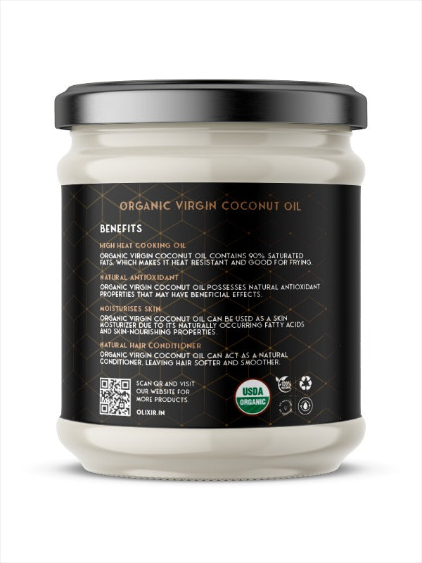 Organic Virgin Coconut Oil — 500ml Glass Jar