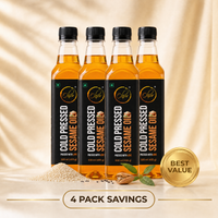Pure Cold-Pressed Sesame Oil for Mindful Living  Traditionally extracted  No refining  Perfect for modern lifestyle