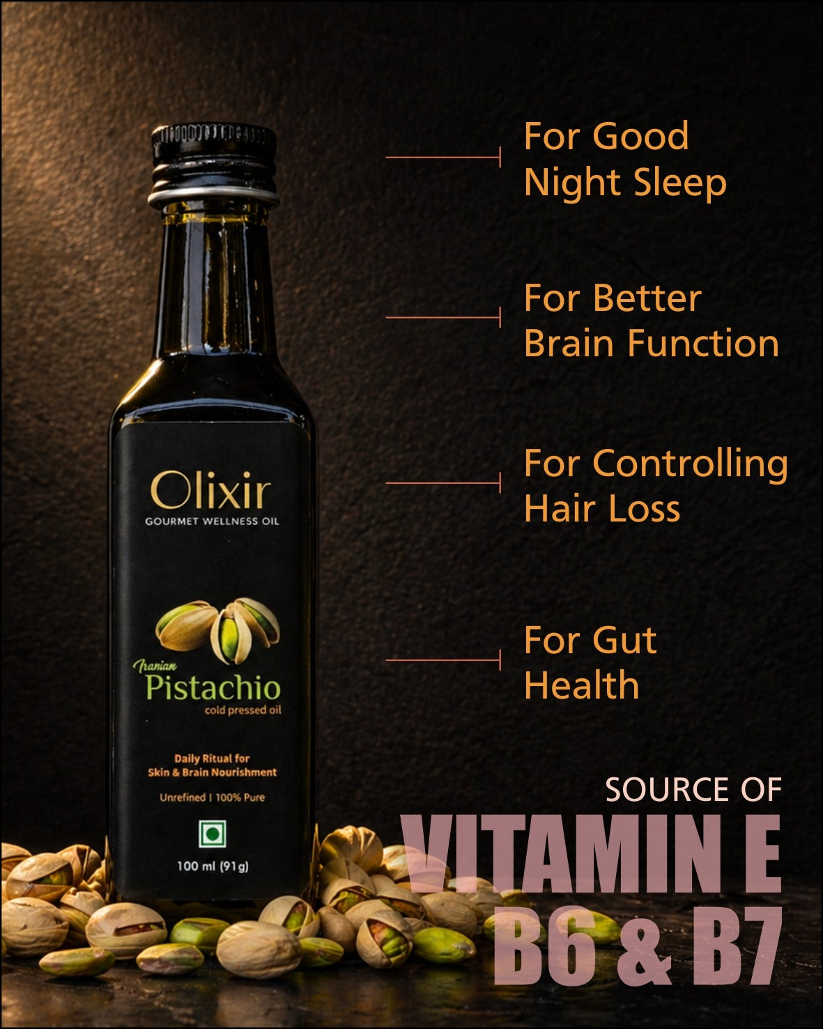 Iranian Pistachio Cold Pressed Oil — 100ml